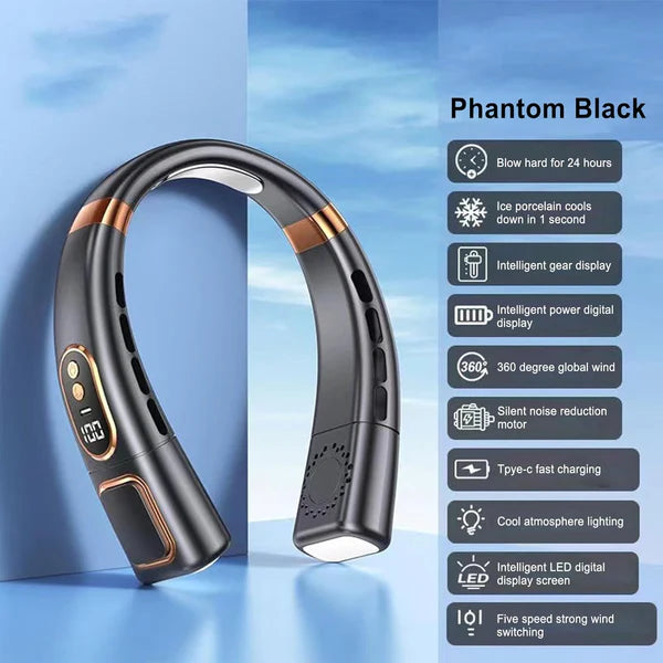 Portable Neck Fan – Hands-Free Personal Cooling