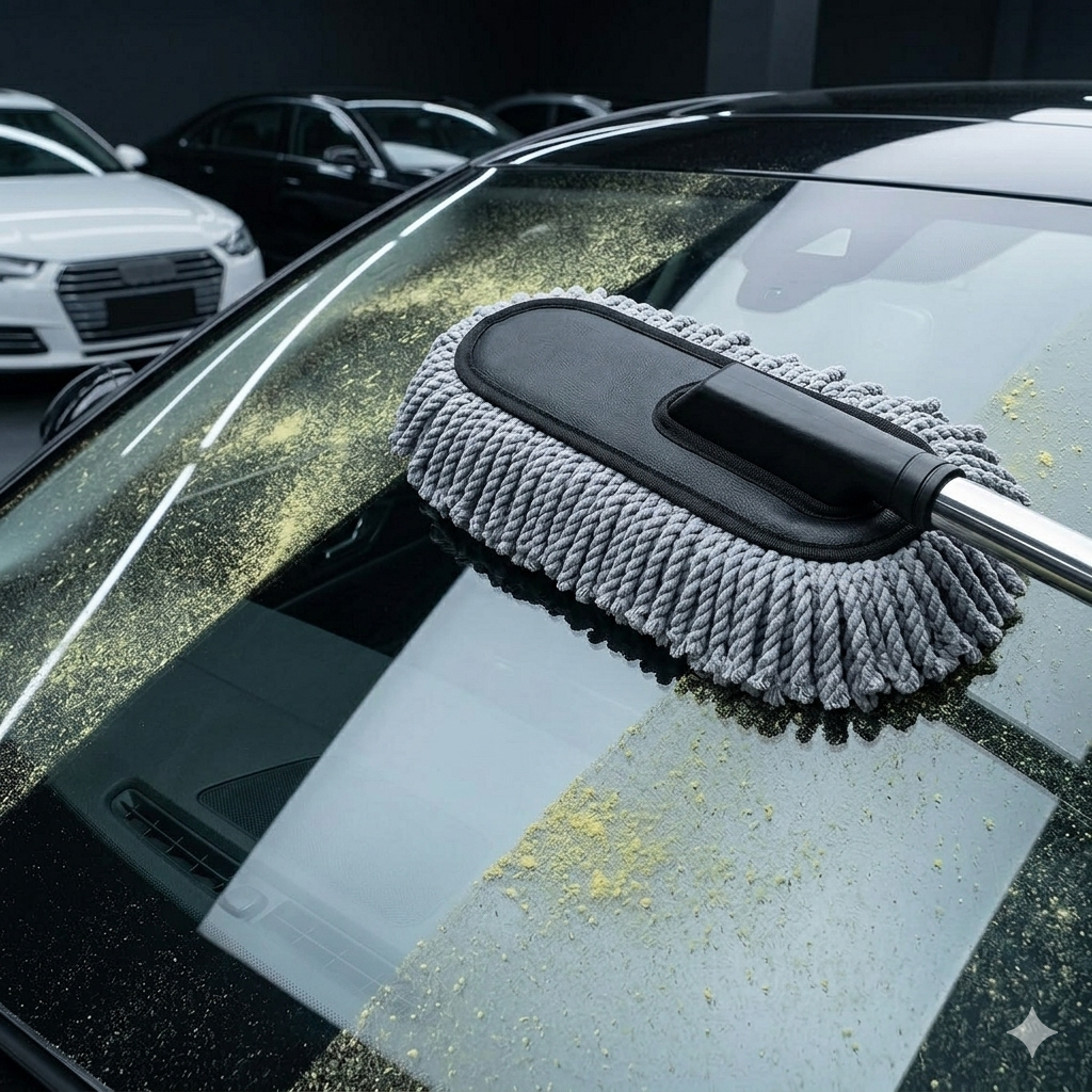 Microfiber Car Duster For Fast Dust And Pollen Cleaning