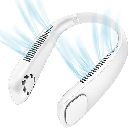 Bladeless Portable Neck Fan – 360° Hands-Free Cooling