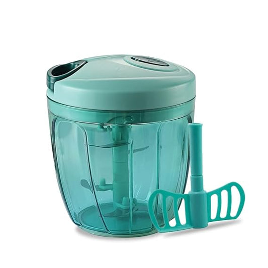 Manual Mini Vegetable Chopper – Pull-Cord Food Dicer