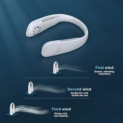 Bladeless Portable Neck Fan – 360° Hands-Free Cooling