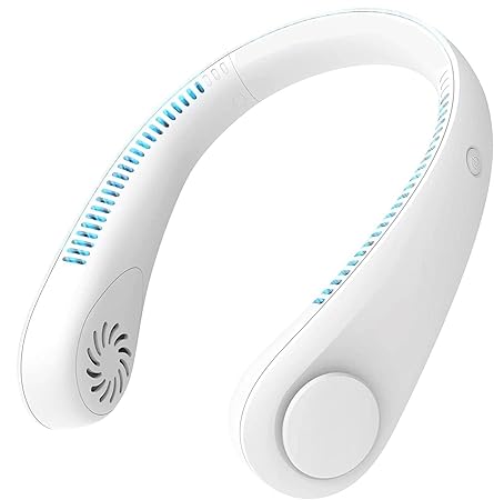 Bladeless Portable Neck Fan – 360° Hands-Free Cooling