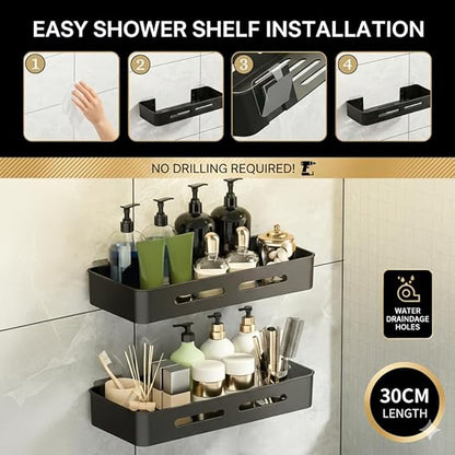 AquaHold Pro – No-Drill Shower Shelf
