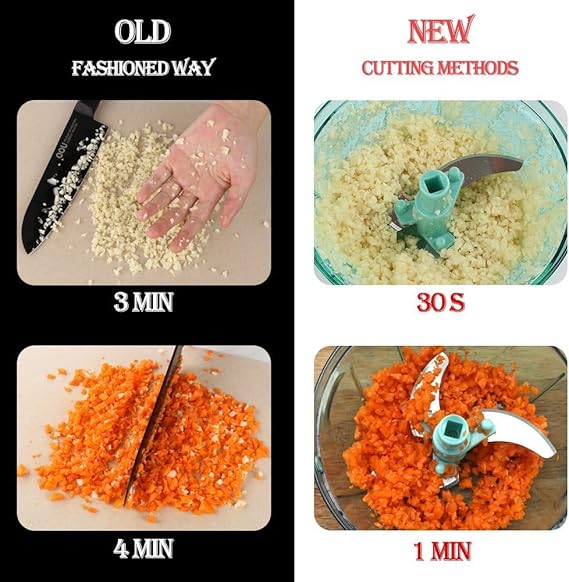 Manual Mini Vegetable Chopper – Pull-Cord Food Dicer